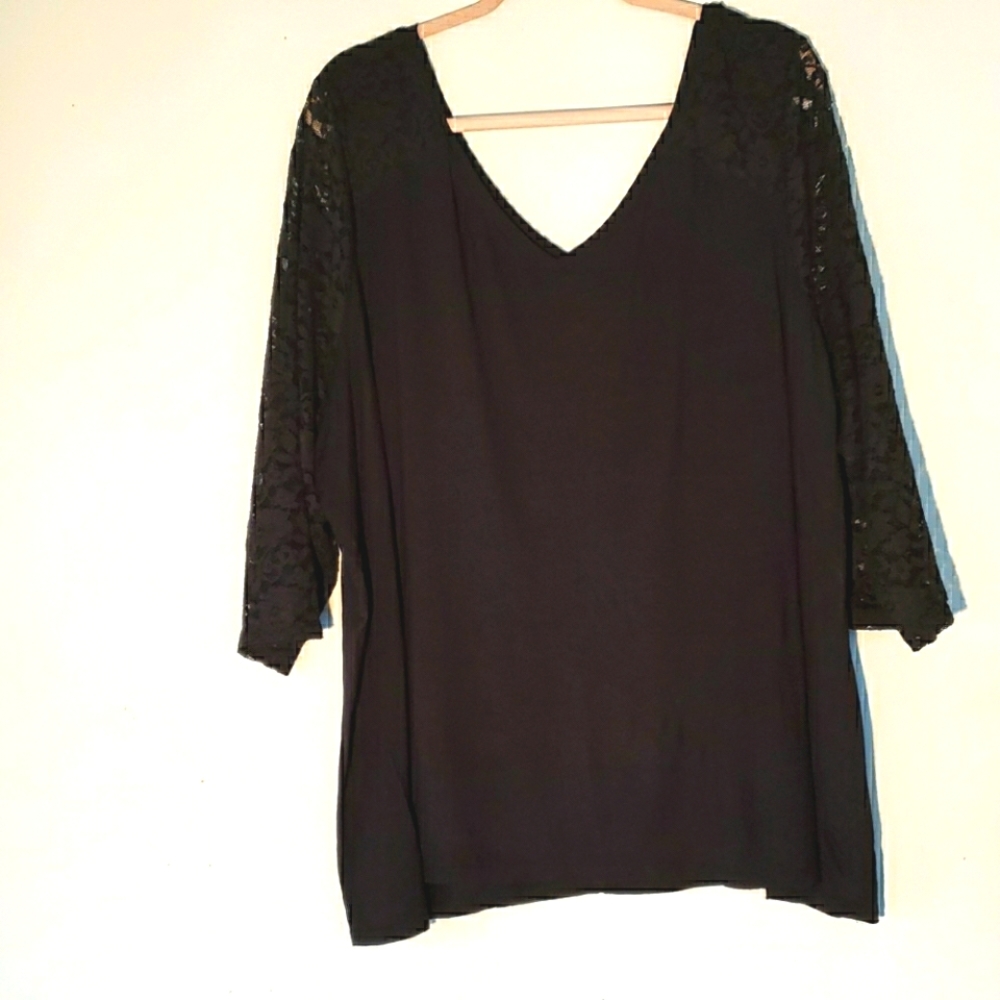 Lane Bryant Women's Black Blouse, Size 26/28